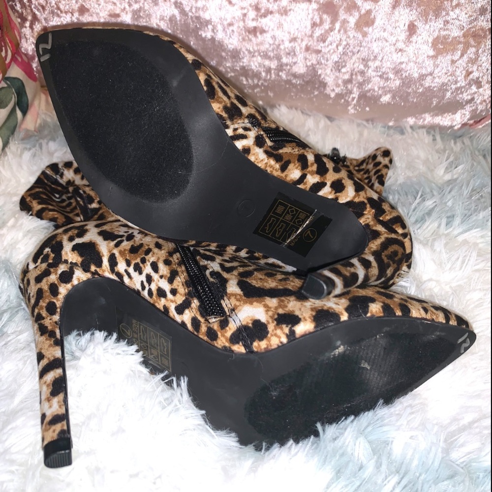 Leopard Print✨Heeled Bootie - Picture 6 of 8